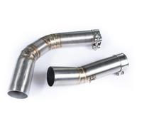 avdb-moto Tube Raccord échappement 51mm compatible avec YAMAHA YZF R1 YZF-R1 RN22 2012-2014, YZF R1 YZF-R1 RN22 2009-2011 Mid Pipe