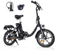 AVDLEU - Vélo Électrique Pliable - Roues 16"" - Moteur 250W 25km/h - Batterie 36V 11.4Ah - Autonomie 40-80km (Mode ASSIST) - Noir