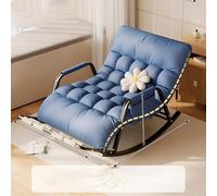 Avdnrya Fauteuil à bascule surdimensionné, intérieur, moderne, large et confortable, double fauteuil inclinable, zéro gravité (avec massage des pieds, bleu)