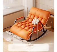 Avdnrya Fauteuil à bascule surdimensionné, intérieur, moderne, large et confortable, double fauteuil inclinable, zéro gravité (avec massage des pieds, orange)