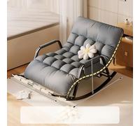 Avdnrya Fauteuil à bascule surdimensionné, intérieur, moderne, large et confortable, double fauteuil inclinable, zéro gravité (avec massage des pieds, gris)