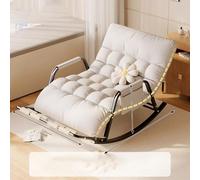 Avdnrya Fauteuil à bascule surdimensionné, intérieur, moderne, large et confortable, double fauteuil inclinable, zéro gravité (avec massage des pieds, blanc)