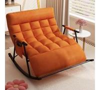 Avdnrya Fauteuil à bascule surdimensionné, zéro gravité, intérieur moderne, large et confortable rembourré double inclinable (surdimensionné, orange)