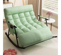 Avdnrya Fauteuil à bascule surdimensionné, zéro gravité, intérieur moderne, large et confortable rembourré double inclinable (surdimensionné, vert)