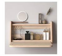 Avdnrya Table de bureau pliante murale, table pliante flottante à fixation murale, coiffeuse peu encombrante, table pliante à suspendre, petit bureau (couleur bois, 60 x 32 cm)