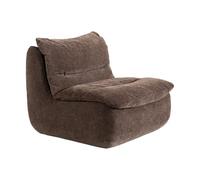 Avdnrya Togo Canapé compressé amovible Petit fauteuil moderne au coin du feu - Coin peu encombrant avec pédale réglable et housse amovible (canapé simple, marron)