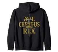 AVE Christus Rex - Guerrier catholique du Christ Sweat à Capuche