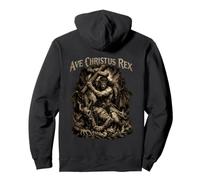 Ave Christus Rex - Jésus vainc Le Diable Sweat à Capuche