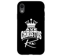 Ave Christus Rex Traditionnel Catholique Latin Salut Christ Roi Coque pour iPhone XR