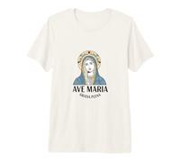 Ave Maria Gratia Plena - Sainte Vierge Marie Sacré-Cœur T-Shirt Haut de Gamme