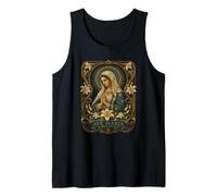 AVE Maria Icône sacrée de la Vierge Marie Lily Débardeur
