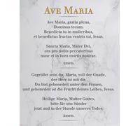 Ave Maria - Marbre Blanc - Inspirations Mini Poster Affiche Impression - Taille 40x50 cm