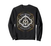 Ave Maria Schubert Messe Latine Béni Mère Marie Je Vous Sweatshirt