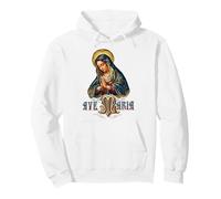 Ave Maria Schubert Messe Latine Mère Marie Catholique Sweat à Capuche