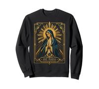 AVE Maria Vierge Marie Prière Art Déco Catholique Sacrée Icône Sweatshirt