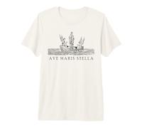 Ave Maris Stella Our Lady Blessed Mary Art catholique T-Shirt Haut de Gamme