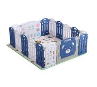 Aveainelle Parc Bebe Pliable, Grand Parc Bebe et Enfant Modulable avec Tapis, Clôture pour Tout-Petits, Centre D'activités, Cour de Jeu de Sécurité pour Intérieur/Extérieur (BW 14+2)