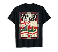 Avebury Drapeau de l'Angleterre Mégalithe Voyage Art T-Shirt