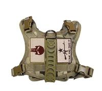 avec 2 Autocollants Military Tactical Adjustable Nylon Dog Darness Outdoor Yorkshire Pug Chihuahua Hunting Camping Hunting Harness,Un
