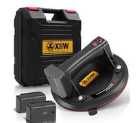 Avec 2 batteries, ventouse électrique max. 300 kg | Lève-verre auto-aspirant 8" Ventouse puissante Convient pour le verre lourd, le carrelage, la plaque de fer, l'ardoise,