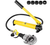 Avec 5 matrices amovibles de 12 à 28 mm, sertisseuse hydraulique 360°, force pression 6 tonnes, en aluminium forme V