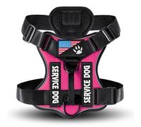 avec 5 Patchs Réglables Soft Oxford Service Dog Dogness Outdoor Reflective Breatch Working Dog Harness Gest pour Les Chiens Moyens À Grands,B,XS