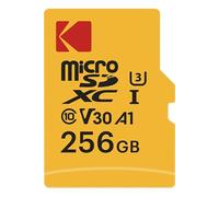 KODAK Carte Mémoire Micro SD 256GB Classe 10 - Stockage haute capacité et haute performance avec adaptateur SD, compatible smartphones, caméras, tablettes et autres appareils numériques