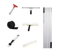 Avec Aluminium Manche Telescopique 600cm Lave Vitre Démontable Kit,Nettoyeur Vitre 2 en 1, Professionnel Raclette Vitre pour Vitres Hautes Intérieur et Extérieur