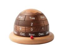 avec blocs en bois - Vintage-Style Creative Table Calendar, objet décoratif en bois massif | ornemental perpétuel réutilisable pour les meubles de salon du livre