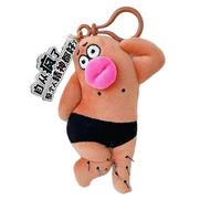 avec breloque de sac, créatif intéressant, adorable figurine | Adorable pendentif en forme de poupée, mini animal de dessin animé, porte-clés amusant et douillet décoratif pour garçons