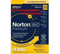 Avec CB - NORTON 360 PREMIUM 2024 avec Abonnement - 10 Appareils PC MAC Android - 1 AN - 75GB CLOUD - Envoyé par email - ESD