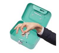 Avec oîte de sécurité avec serrure à clé, mini coffre-fort, caisse en métal - Coffre-fort d'argent, en métal, Portable pour les ventes quotidiennes