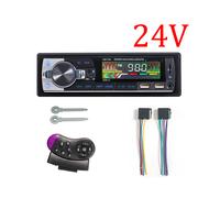 (Avec commande 24 V) Autoradio 1 DIN Bluetooth stéréo lecteur MP3 récepteur FM 60 W x 4 avec télécommande carte