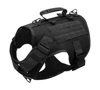 avec Contrôle De Contrôle Gandage Militaire Tactical Training Training Camping Harness Gite pour Golden Retriever Shepherd Bulldog Labrador,Noir,M