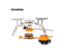 (Avec convertisseur) Réchaud à gaz de camping PACOONE extérieur coupe-vent brûleur touristique portable