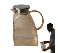 avec couvercle - Carafe à thé froid | Bouilloire à eau modèle marteau | Pruneau à grande bouche étanche 1,5L pour boissons chaudes boissons froides jus de lait voyage