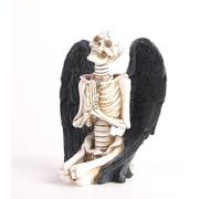 avec des Statues d'ailes d'ange, des Figurines de squelettes en résine, Un crâne d'halloween à Collectionner, Une Statue de prière, Une Sculpture de Squelette, des crânes ailés Noirs, pour