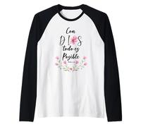 avec Dieu Tout est Possible Chemise chrétienne espagnole Manche Raglan