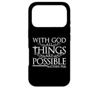 avec Dieu, Tout est Possible Citation de Matthieu 19:26 Coque pour iPhone 17 Pro