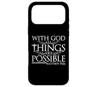 avec Dieu, Tout est Possible Citation de Matthieu 19:26 Coque pour iPhone 17 Pro Max