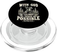 avec Dieu, Tout est Possible - Cowboy Western Cowpoke PopSockets PopGrip pour MagSafe