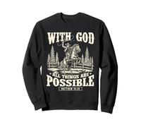 avec Dieu, Tout est Possible - Cowboy Western Cowpoke Sweatshirt