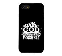 avec Dieu, Tout est Possible. Foi chrétienne Coque pour iPhone SE (2020) / 7/8