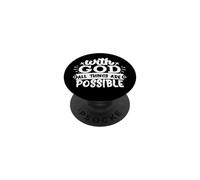 avec Dieu, Tout est Possible. Foi chrétienne PopSockets PopGrip Adhésif