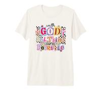 avec Dieu, Tout est Possible. Foi chrétienne T-Shirt Haut de Gamme