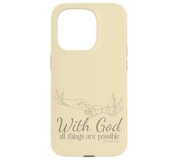 avec Dieu, Tout est Possible (Matthieu 19, 26) Coque pour iPhone 15 Pro