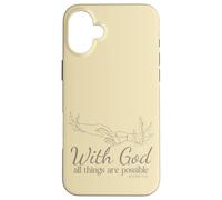 avec Dieu, Tout est Possible (Matthieu 19, 26) Coque pour iPhone 16 Plus