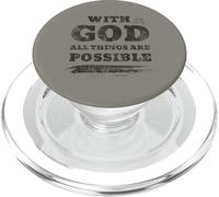 avec Dieu Toutes Les Choses sont Possibles Rétro Vintage PopSockets PopGrip pour MagSafe