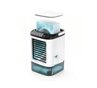 Avec Glacière Climatiseur Mobile Sans évacuation avec Réservoir 0.9L, 3 Vitesses, 7 Lumières LED Clim Sans Unite Exterieur pour Chambre Bureau Camping-car
