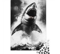 avec Great White Shark Breaching The Ocean Puzzle en Bois, 1000 pièces